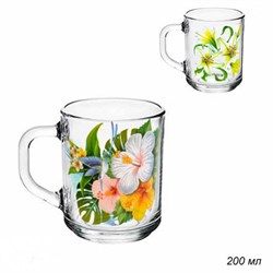 Кружка 1335 Цветы микс 200 мл, АКЦИЯ от 20 штук 00019230