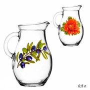 Кувшин 0,5 л BISTRO Деколь микс 80101 в гофре /1х6 00004572