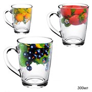 Кружка 1334 Фрукты круговая микс 300 мл /1х20/ 00009093