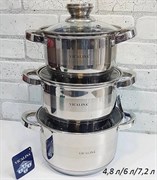 Набор кастрюль VICALINA 3 штуки 4,8/6/7,2 л VL-475