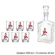 Подарочный набор Девочки (графин+6 стопок) пленка 00011318