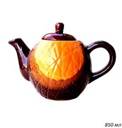Чайник 850 мл коричнево-оранжевый керамика