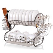 Сушилка для посуды 2-х ярусная Хром 34х25х34 см 00012368