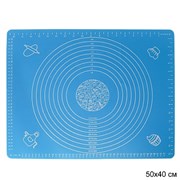 Силиконовый коврик 50х40 см / GY-633-E голубой