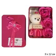 Подарочный набор №2(мишка+ароматическая роза мыло)