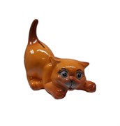 Копилка Кот Тима хвост вверх рыжий 21х12х20 см 00013481