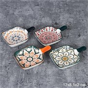 Соусник с ручкой 12х8,5х2 см / ZY085 / уп 40/240/ 00013821