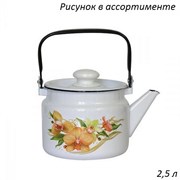 Чайник эмаль 2,5 л Рисунок микс 00013413