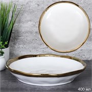 Блюдо круглое 18 см / ESA-458 золотой обод /уп 38/ 00016221