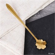 Ложка чайная золото Цветочек/ MJ016 /уп 500/ 00016349