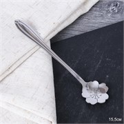 Ложка чайная серебро Цветочек/ MJ017 /уп 600/ 00016351