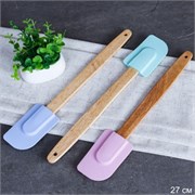 Лопатка силиконовая 28х5см деревянной ручкой YH500 00016620