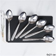 Ложка столовая 6 штук Серебро Берёзка/ MJSP01 00016691