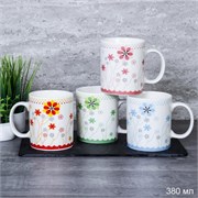Кружка 380 мл Цветы / 4260 /уп 72/ микс 4 00016779