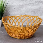 Корзина плетеная 20х8 см / R-540 /уп 350/ Пластик 00016860