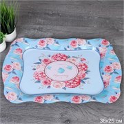 Поднос прямоугол 38х25 см металл Эмаль Розы PS-526 00016932
