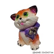 Копилка Кошка с бантом 11х12х17 см 00017229