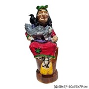 Баба Яга с вороной и котом 40х36х79 см 00017116