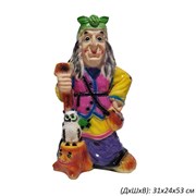 Баба Яга с совой 31х24х53 см 00017117