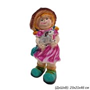 Девочка с зайцем 23х21х46 см 00017182