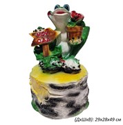 Лягушка на пне Мой сад 29х28х49 см 00017263
