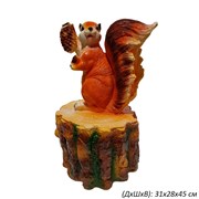 Белка с шишкой на пне 31х28х45 см 00017150