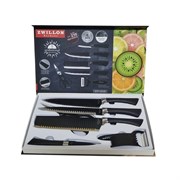 Набор ножей 6 предметов ZWILLON (рифленые) черные 00017764