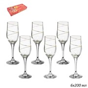Бокал 44160 Спираль 200 мл набор 6 штук 00007684