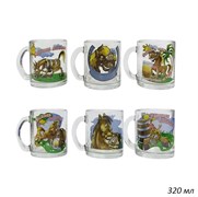 Кружка 1208 Лошади приколы микс 320 мл в гоф /1х24 00017936
