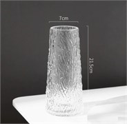 Ваза для цветов 22 см прозрачная / WRD-136 /уп 30/ 00017927