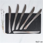 Нож столовый 6 штук Серебро Сирена / MJ343 /уп 100 00017952