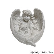 Два ангелочка в крыльях 13х11х12 см гипс /уп 6/ 00017968