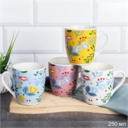 Кружка 250 мл Цветы / S2011 /уп 96/ 4 вида 00018005