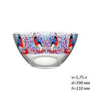 Салатник 1326 Снегири на рябине d=190 мм, v=1,75 л 00018058