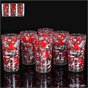 Стакан Зимние забавы 230 мл высокий 6 штук /уп 4/ 00018049