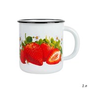 Кружка 1 л эмаль белоснежная Рисунок 1с3с /уп 12/ 00018100