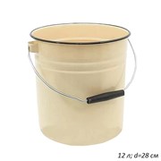 Ведро 12 л эмаль без крышки, без рисунка С41124.Пц 00018096