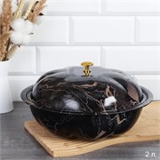 Чаша-салатник 2 л эмаль с крышкой металл / CHW-457 00018316