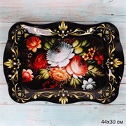 Поднос прямоугол 44х30 металл Эмаль Букет 4578 00018360