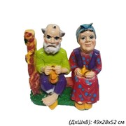 Бабушка с дедушкой на скамейке 49х28х52 см 00018746