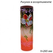 Ваза Флора 43767 тон рисовка h=265 мм, d=75 мм 00003310