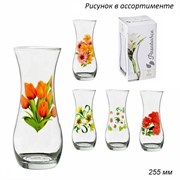 Ваза Флора 43737 Деколь микс h=255, d=110 мм /1х6/ 00000705
