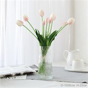 Ваза для цветов 22 см прозрачная / WRD-136 /уп 30/ 00017927