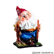Гном на пне 33х26х49 см 00019071