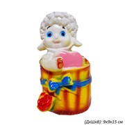 Копилка Овечка с сердцем малая 9х9х15 см 00019125
