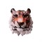 Панно Голова Тигра рыжая гипс 31х24х35 см - фото 36675