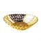 Сухарница овальная глубокая 19х13х6 см золото 00010618
