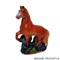 Копилка Лошадка с ягодами коричн 20х11х25 см гипс 00018369